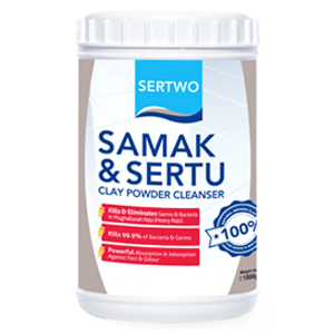 A bottle of Sertwo Clay Powder 1000g